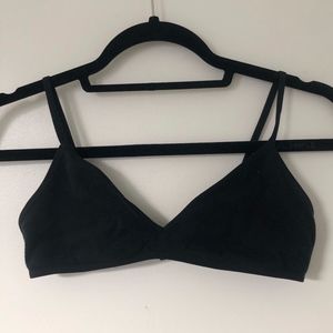 Black American Apparel Cotton Triangle Bralette